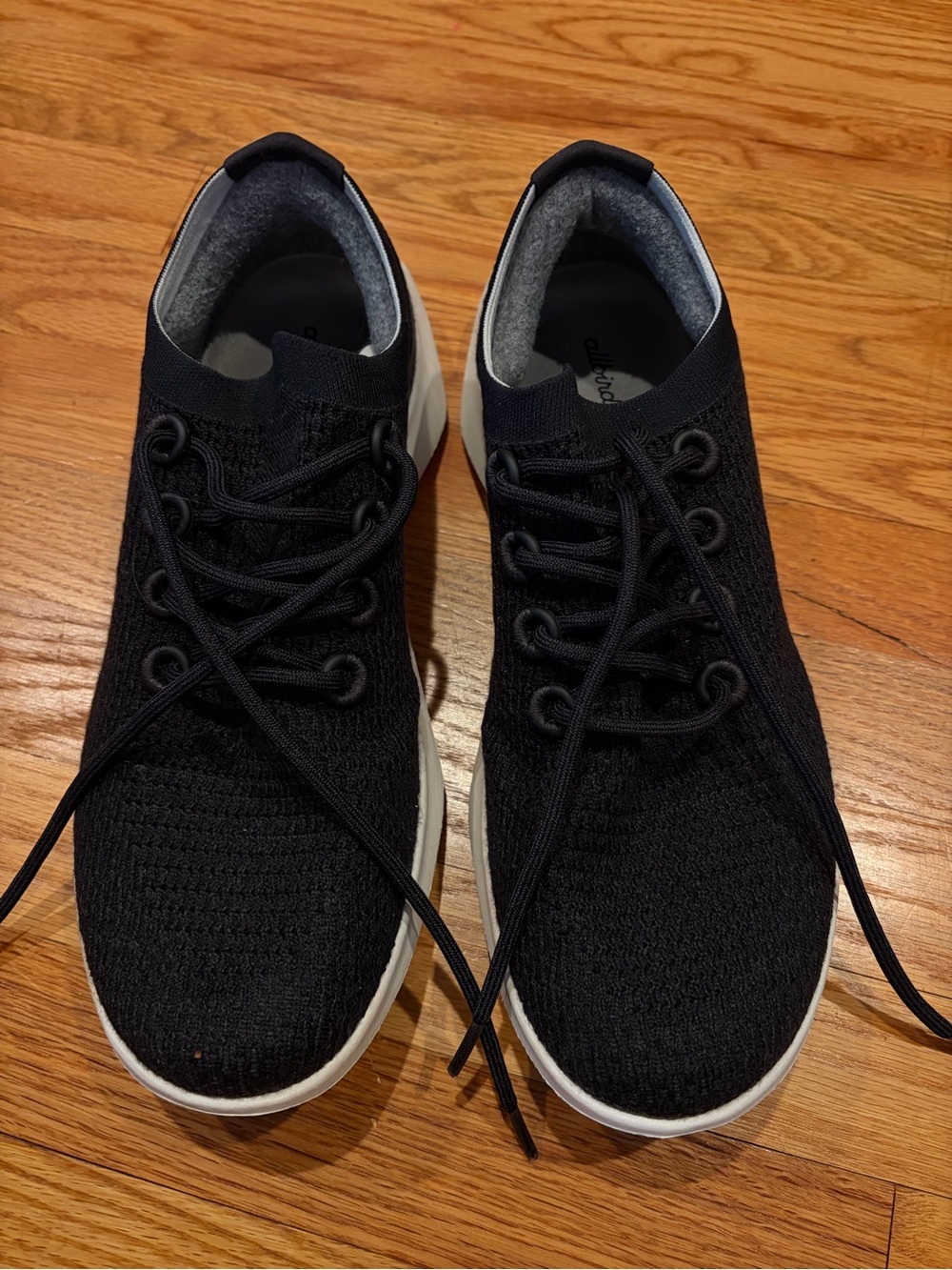 allbirds Men's Black Knit Tree Dasher 2 Sneakers with White Midsole